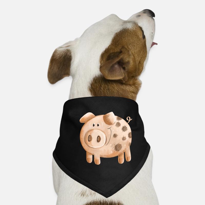 Kleines Rosa Schweinchen - Schwein - Ferkel Hunde-Bandana