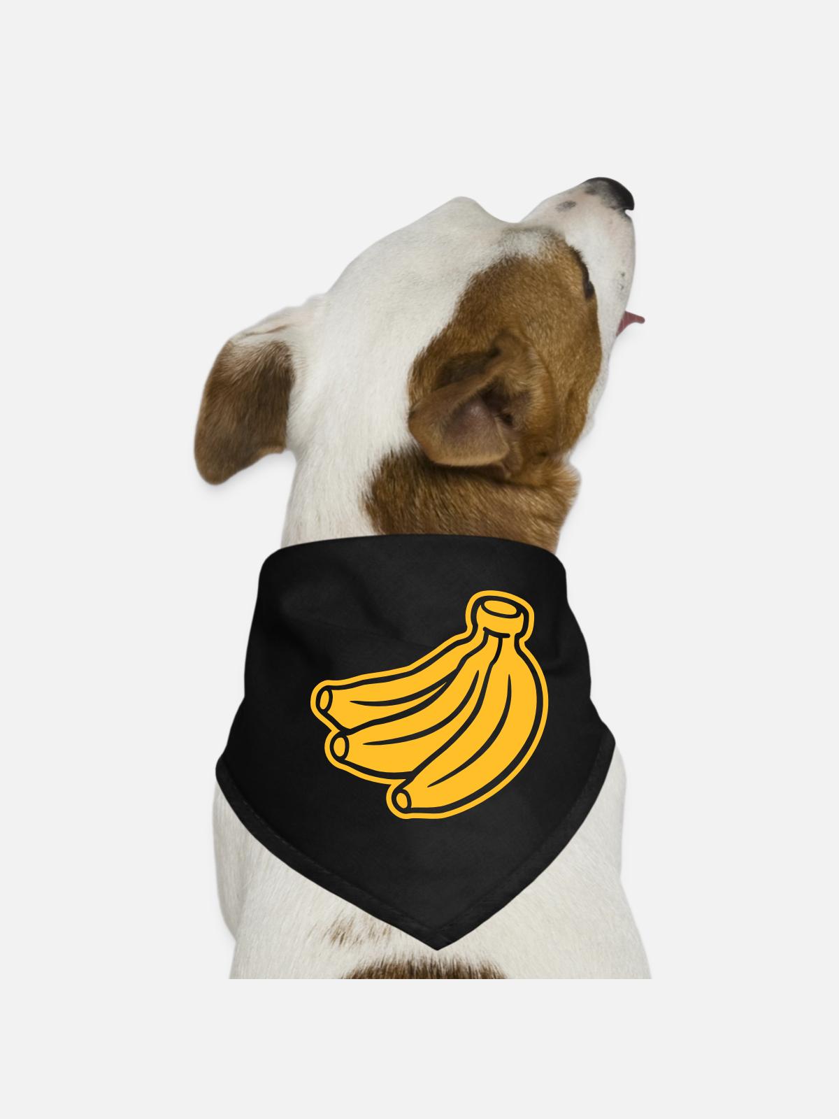 Banana - Dog Bandana - black - Front