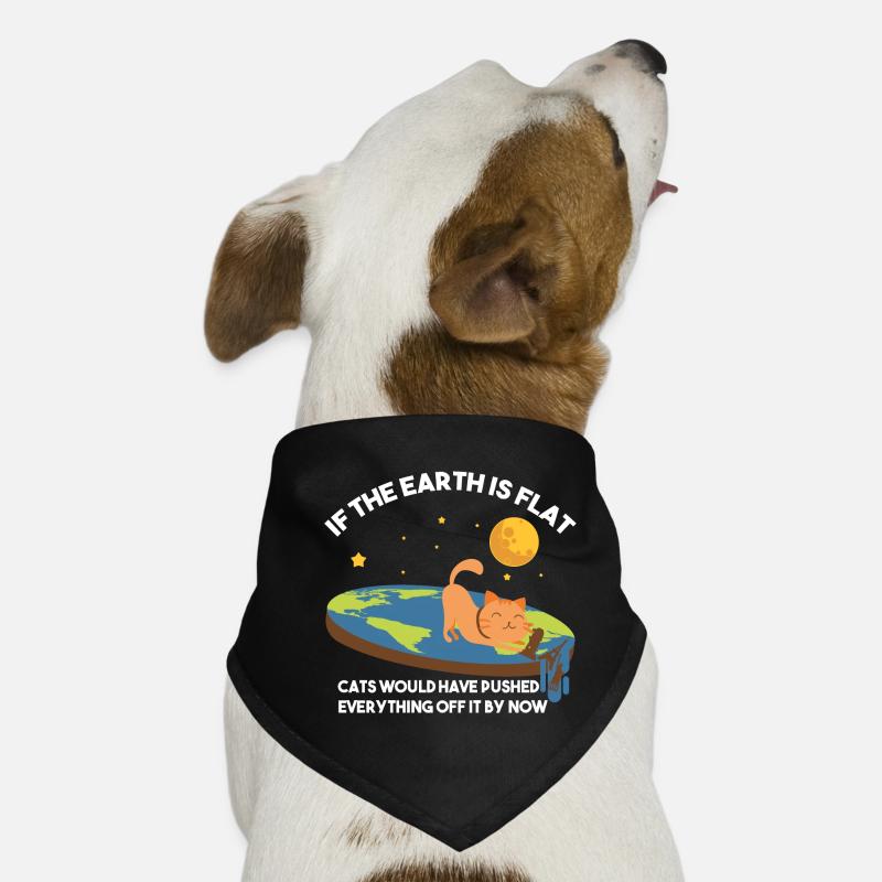 Flach-Erde-Katzen-Satire Hunde-Bandana