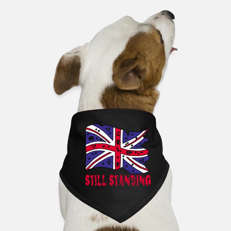 Drapeau anglais déchiré Bandana pour chien