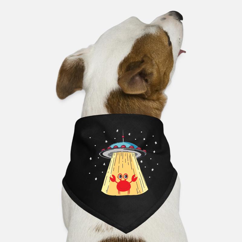 Alien Crab Visitor - Dog Bandana - black