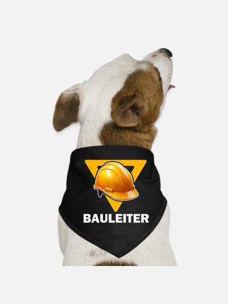Baustellenleiter Bauhelm - Hunde-Bandana - Schwarz - Vorne