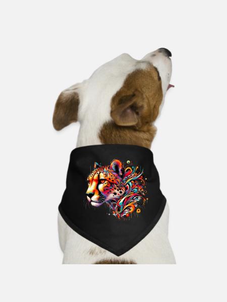 Guépard - Bandana pour chien - noir - Devant