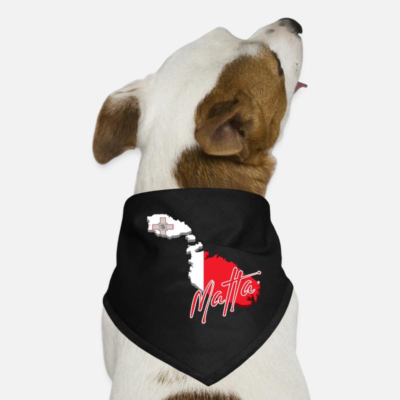 Drapeau de Malte, carte de Malte Bandana pour chien