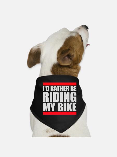 Je préfère faire du vélo cycliste - Bandana pour chien - noir - Devant