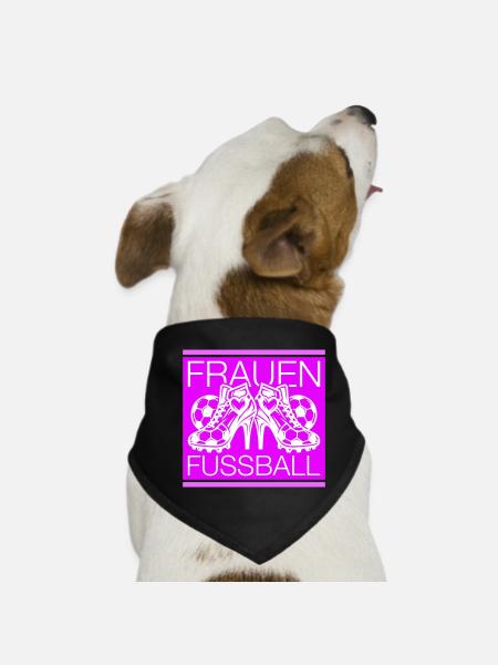 Frauenfussball Fussballschuhe Symbol - Hunde-Bandana - Schwarz - Vorne