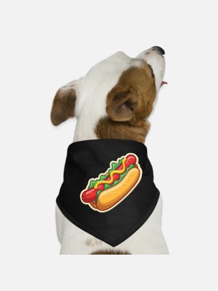 Amour de hot-dog - Bandana pour chien - noir - Devant