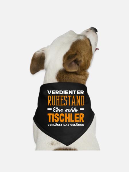 Tischler Legende Ruhestand - Hunde-Bandana - Schwarz - Vorne
