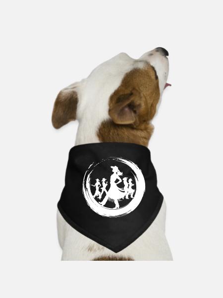 Motif de danse en ligne - Bandana pour chien - noir - Devant