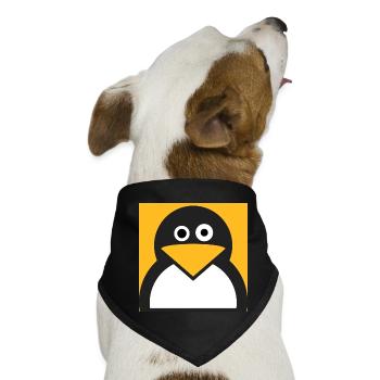Linux Pinguin - Hunde-Bandana - Schwarz - Vorne