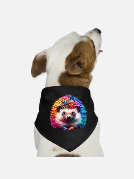 Hedgehog - Dog Bandana - black - Front