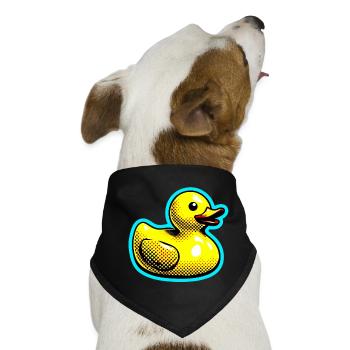 Ente Ente Ente Ente Ente - Hunde-Bandana - Schwarz - Vorne