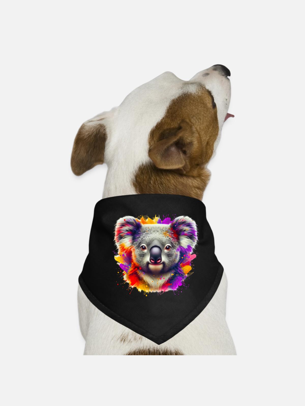 Koala - Bandana pour chien - noir - Devant