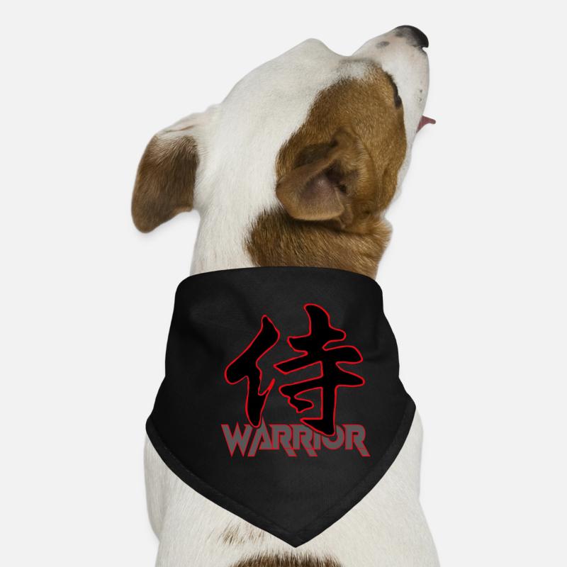 Warrior-Japanese Kanji Dog Bandana
