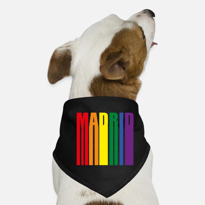Madrid Spanien Regenbogen Pride Geschenk Hunde-Bandana