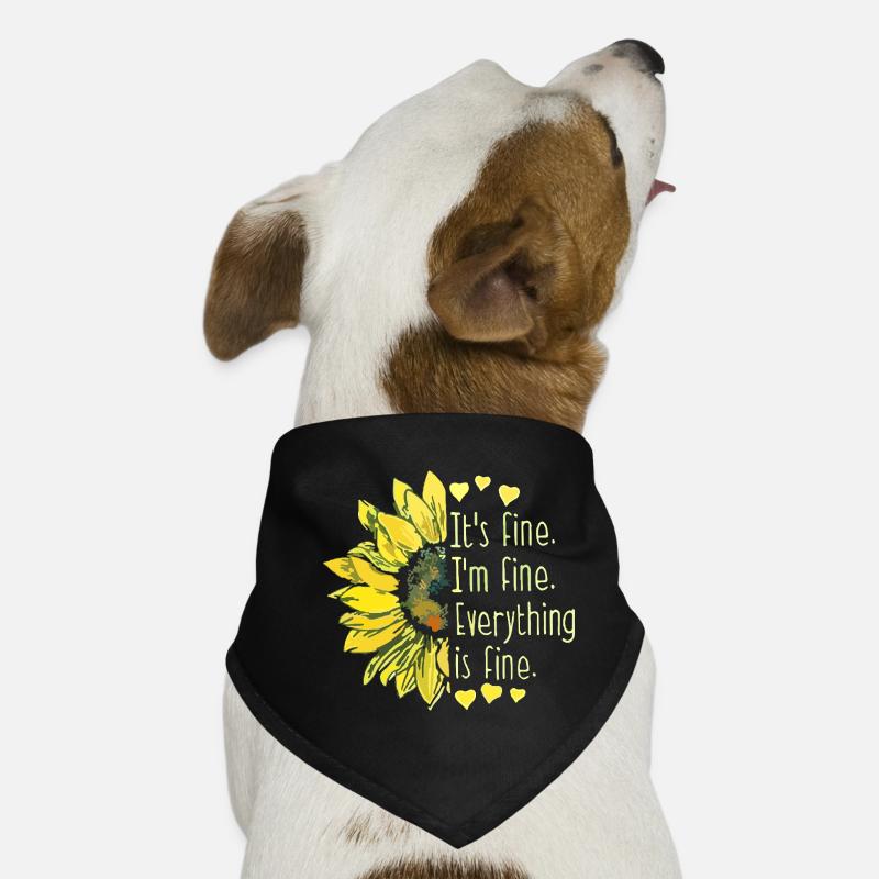 Sunflower Fine Mantra Tee Dog Bandana