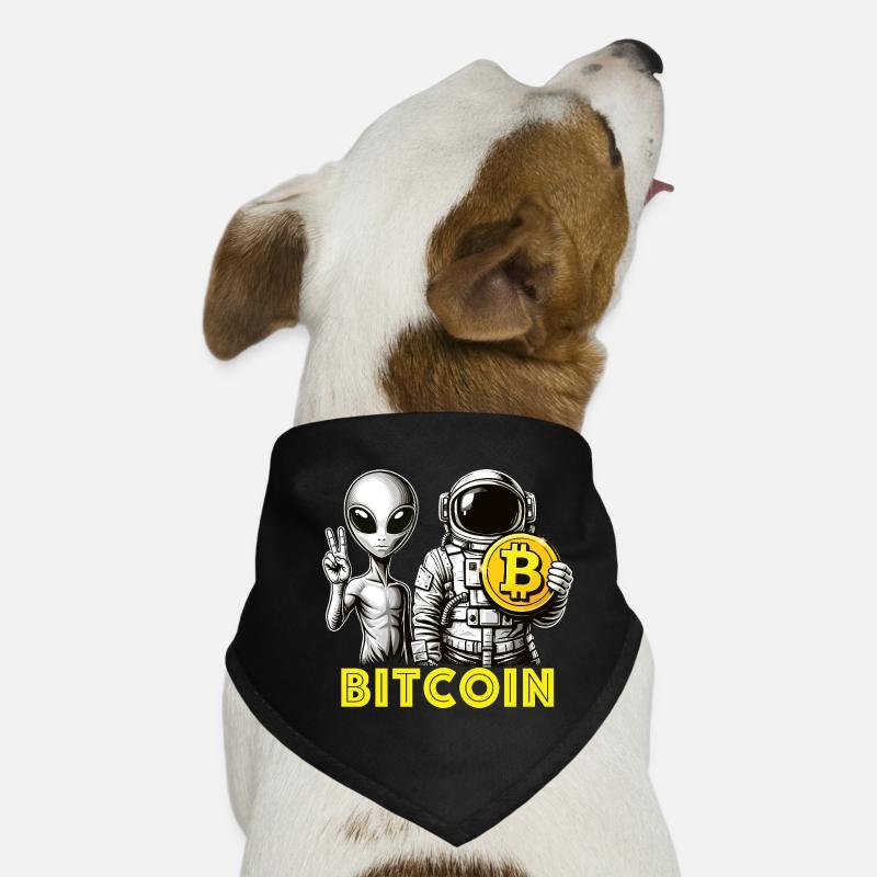 Bitcoin Alien Astronaut Crypto To The Moon Dog Bandana
