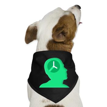 uhr zeit watch clock time hourglass sanduhr121 - Hunde-Bandana - Schwarz - Vorne