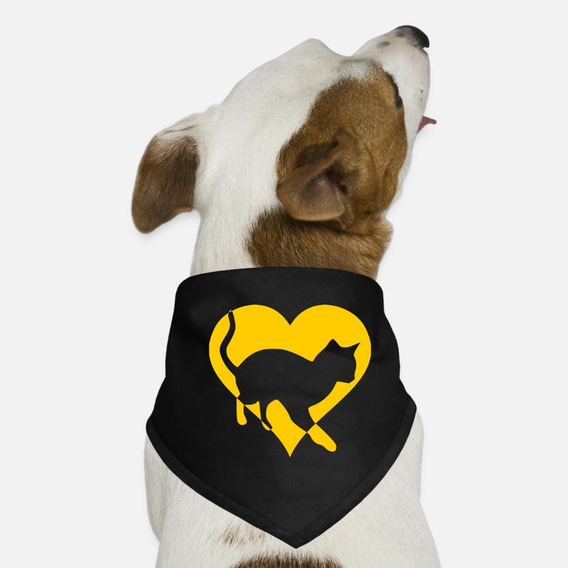 Chat chat minou cadeau coeur Bandana pour chien