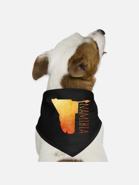 Namibia - Hunde-Bandana - Schwarz - Vorne