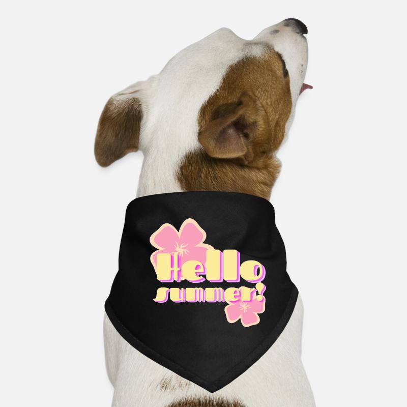 Hello Summer fleurs pastel rétro Bandana pour chien