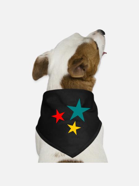 ETOILE. NOËL. JOYEUX NOËL. MERRY CHRISTMAS - Bandana pour chien - noir - Devant