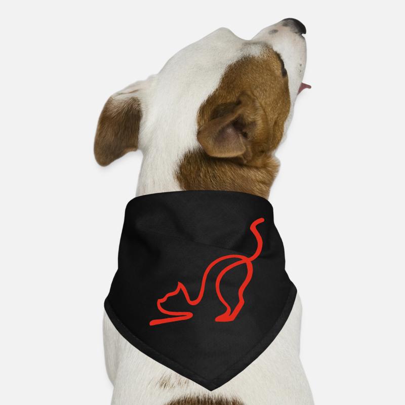 Croquis du chat rouge Bandana pour chien