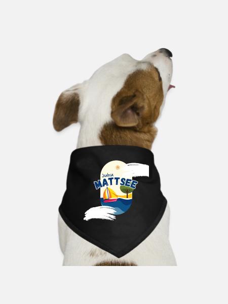 Juhu Mattsee - Hunde-Bandana - Schwarz - Vorne