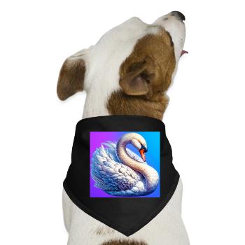 Schwan - Hunde-Bandana - Schwarz - Vorne
