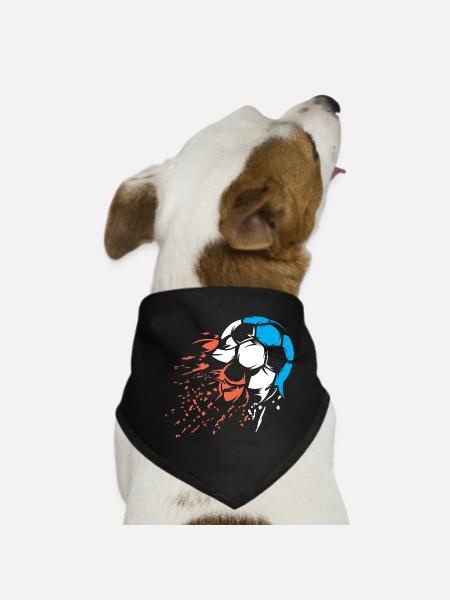 Explosion de ballon avec l’équipe de France en Coupe du Monde - Bandana pour chien - noir - Devant