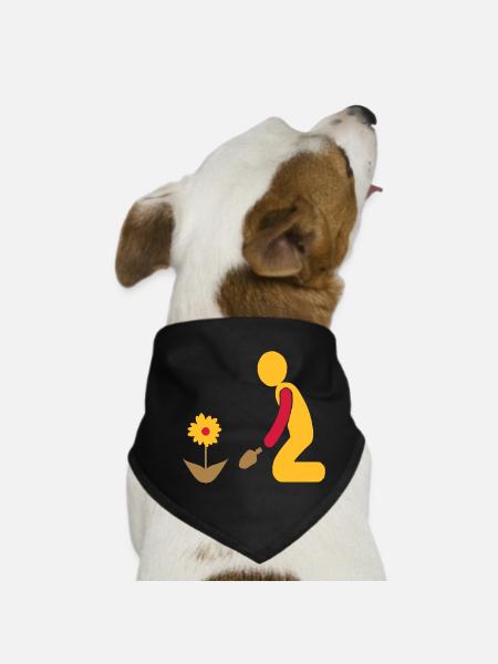 garden - Dog Bandana - black - Front