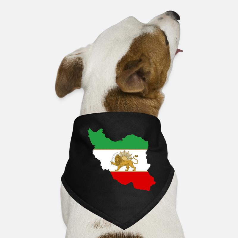 Drapeau iran Lion et Soleil - شیر خورشید پرچم Bandana pour chien
