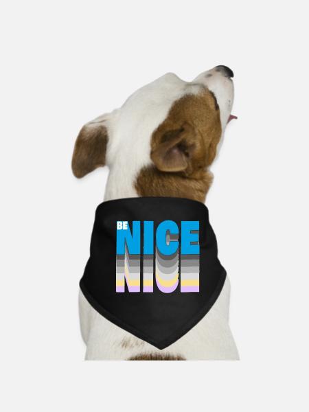 Be nice - Hunde-Bandana - Schwarz - Vorne