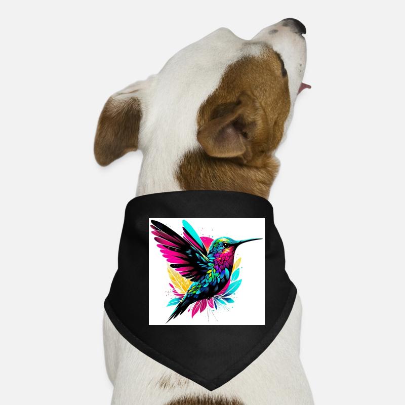 Kolibri - Hunde-Bandana - Schwarz