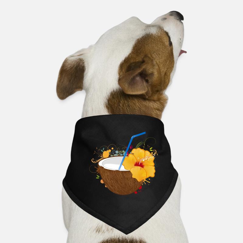 Exotic coconut cocktail with hibiscus Dog Bandana