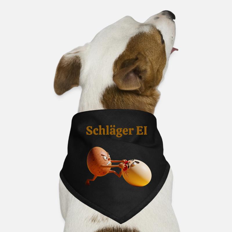 Racket Egg – Bataille d’œufs amusante Bandana pour chien