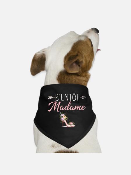 Madame Mariage EVJF Future Mariée - Bandana pour chien - noir - Devant