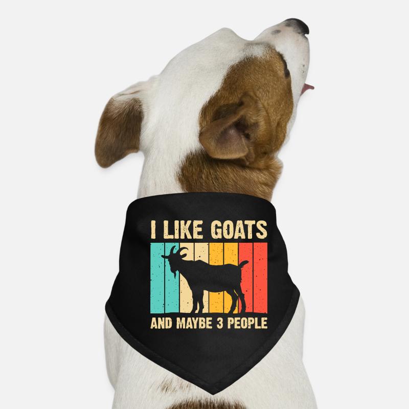 Goat Silhouette on Rainbow Planks Dog Bandana