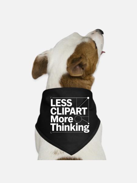 Designer Educator Less Clipart More Art Teacher - Dog Bandana - black - Front