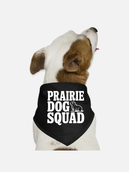 Präriehundetrupp - Hunde-Bandana - Schwarz - Vorne