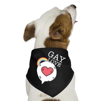 Schwul Liebe - Hunde-Bandana - Schwarz - Vorne