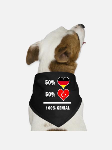 Allemagne et Turquie génial / cadeau - Bandana pour chien - noir - Devant