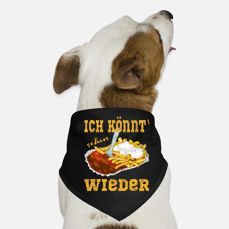 Currywurst Pommes in der Schale Hunde-Bandana