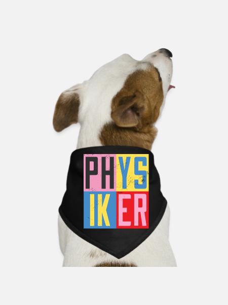 Physiker Design - Hunde-Bandana - Schwarz - Vorne