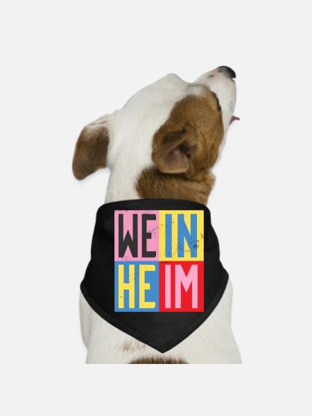 Weinheim Design - Hunde-Bandana - Schwarz - Vorne