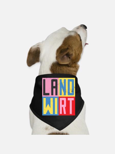 Landwirt Design - Hunde-Bandana - Schwarz - Vorne