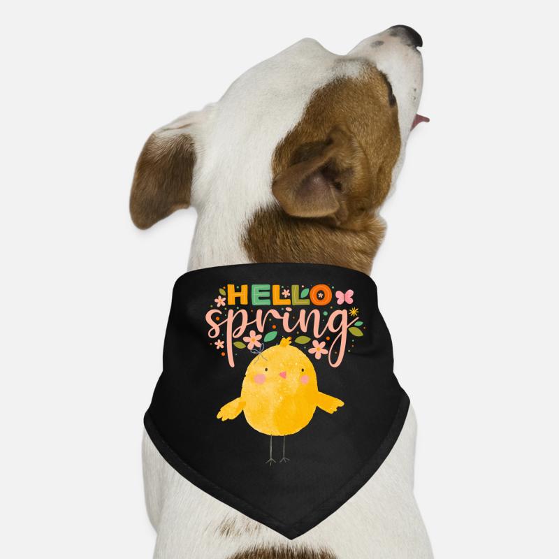 Humorous Spring Dream with Chicken Dog Bandana