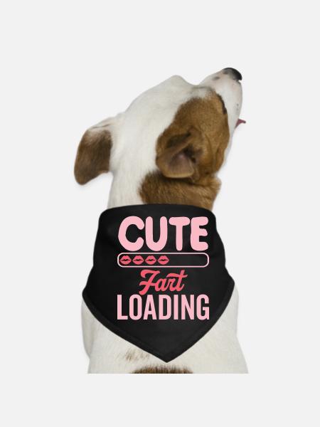 Charmantes und frisches Herz-Print-Design - Hunde-Bandana - Schwarz - Vorne