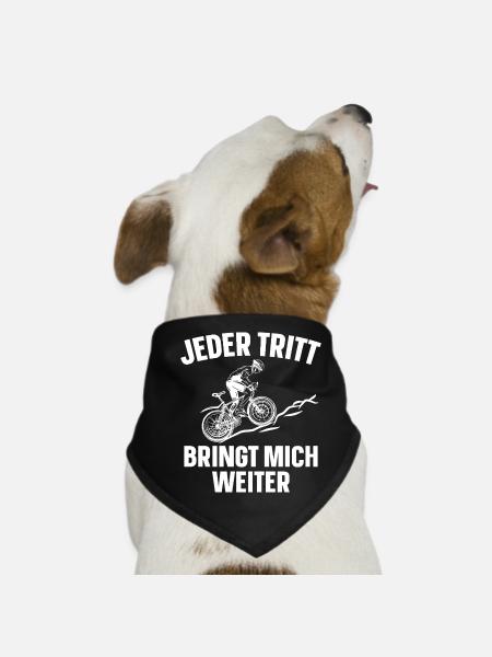 Jeder Tritt Bringt Mich Weiter - Hunde-Bandana - Schwarz - Vorne