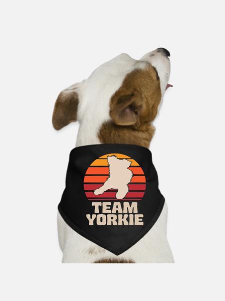 Yorkshire Terrier Retro Team Yorkie - Dog Bandana - black - Front